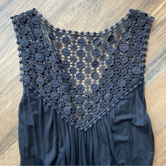 Kenneth Cole Reaction Black Sleeveless Dress with Lace Detail (M) - Picture 4 of 4